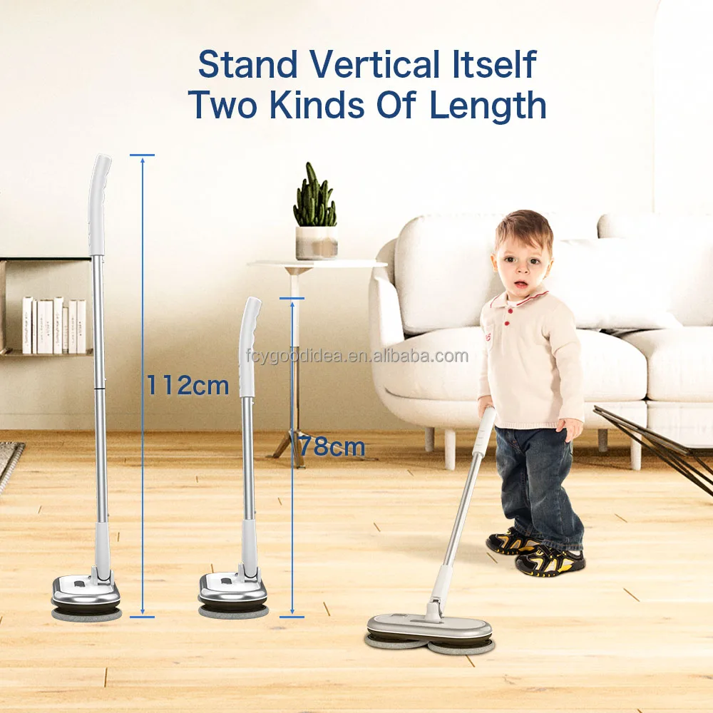 2023 New design adjustable cordless electric mop floor cleaner window cleaner mop