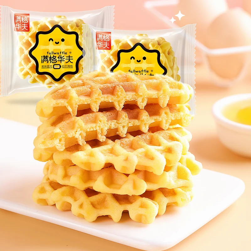 Classic Unflavored Authentic Plain Original Flavor Waffles Factory Wholesale Best Delicious Breakfast Cake Bread Snacks