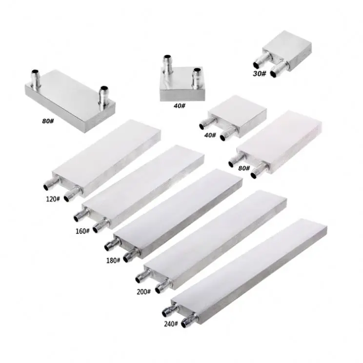 Aluminum Block Custom Water Cooling Block Plate 40*200mm Heatsink For Cpu Cooler