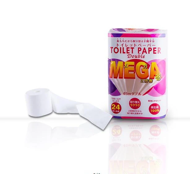 Free Sample Commercial Recycled Pulp Toilet Paper Roll for Hotel