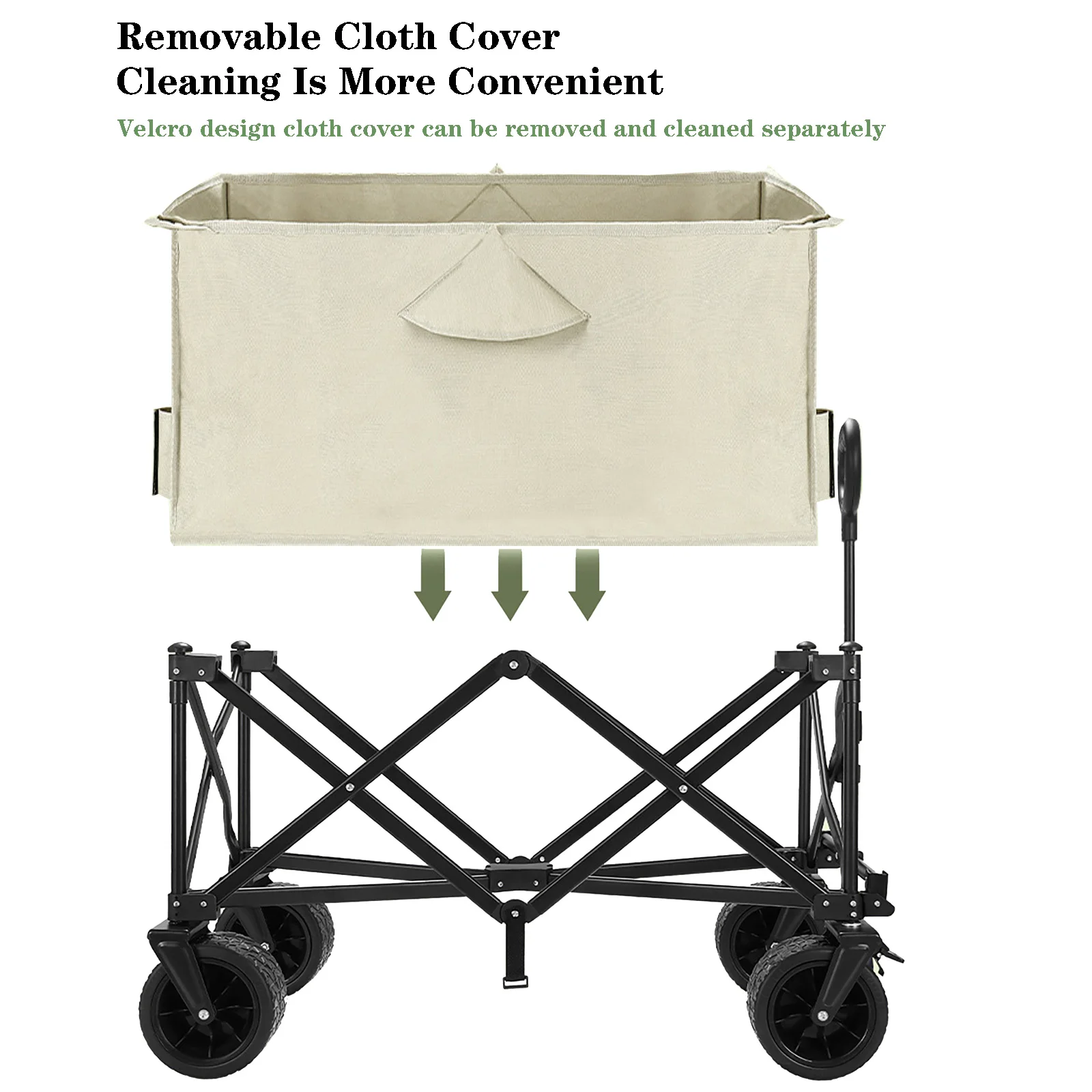 Outdoor Garden Beach Trolley Fishing Folding Camping Cart Wagon Portable Shopping Tour Hand Luggage Cart