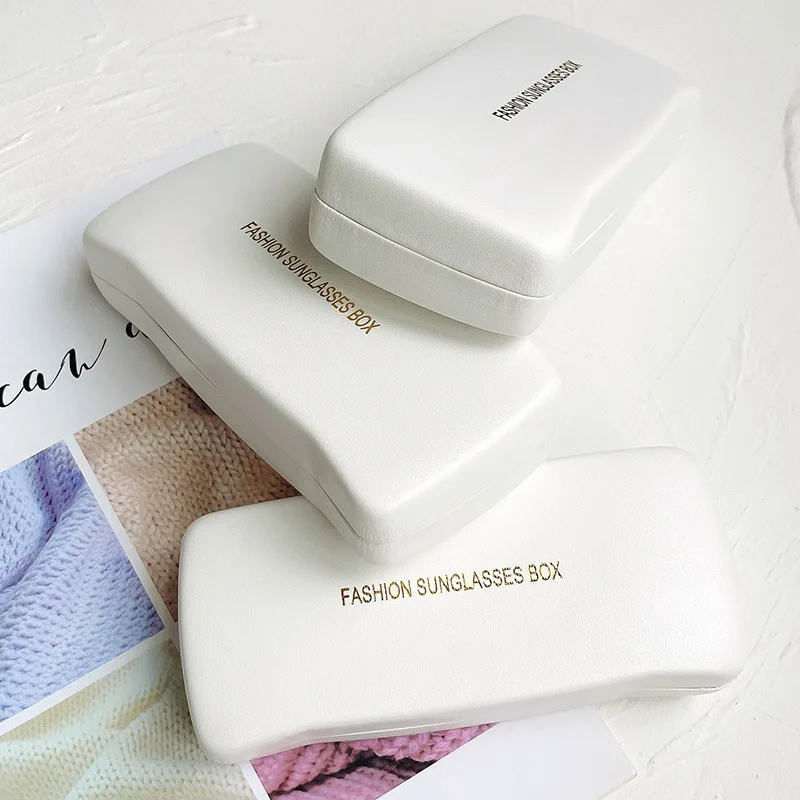2021 белый Футляр для солнцезащитных очков, складной треугольный футляр для очков, упаковочная коробка для глаз