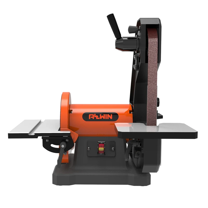 Allwin Benchtop Grinder Cast Iron Base Horizontal Mini Electric Direct Drive Bench Belt Sander