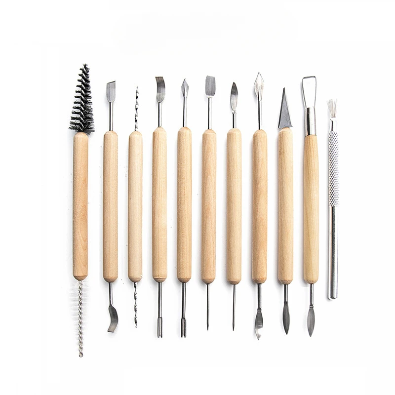 Cross-border clay tools 20-piece set, ceramic figure making, carving knife, pill stick, pen curtain, stone plastic clay tools
