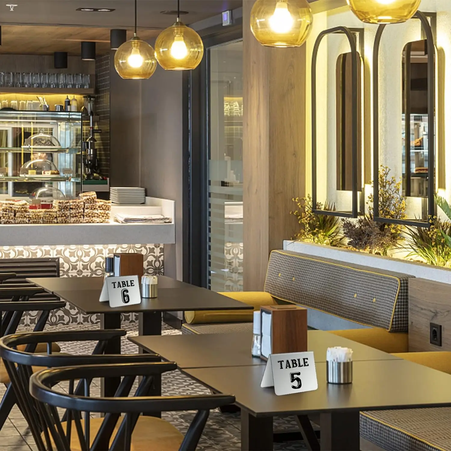 Acrylic Mini Chalkboard Sign Tabletop Blackboard for Weddings, Parties, Message, Buffet, Bakery and Retail, 3.9 x 2.9