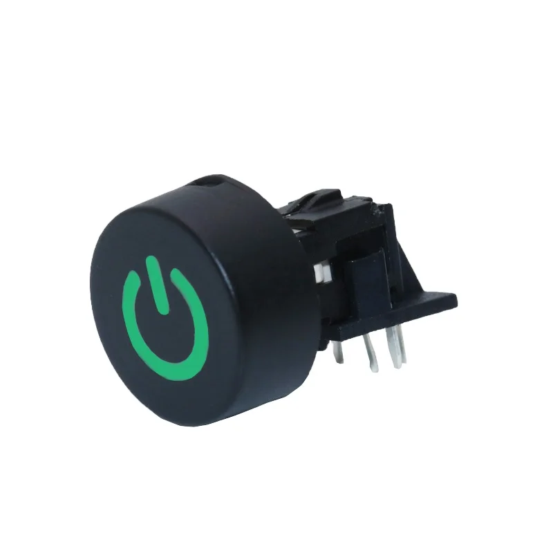 CHA C601 Series 12 volts Right Angle Type 12v 12mm LED Illuminated waterproof mini Push Button Switches tactile switch with cap