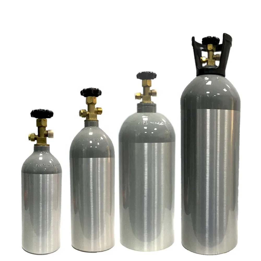 Dot cylinders 2.5lbs 5lbs 10lbs 15 Lbs 20 lb CO2 gas tank/cylinder New Aluminum Cylinder with Cga320 Valve