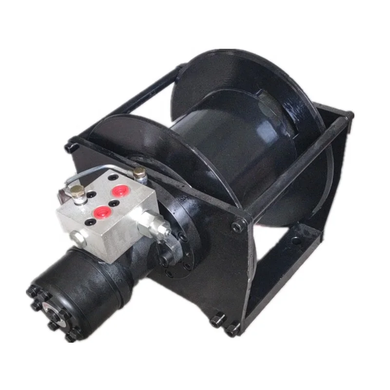 hydraulic wire rope lifting hoist winch wheel traction small crane hydraulic winch 3ton