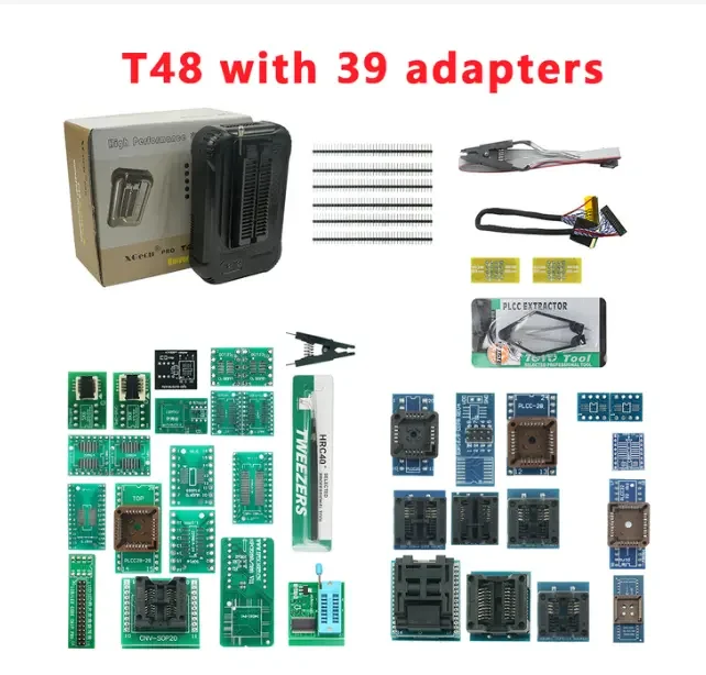 High Performance Original T48 Programmer With adapterS 31000+ ICs for EPROM/MCU/SPI/Nor/NAND Flash/EMMC/ IC TESTER