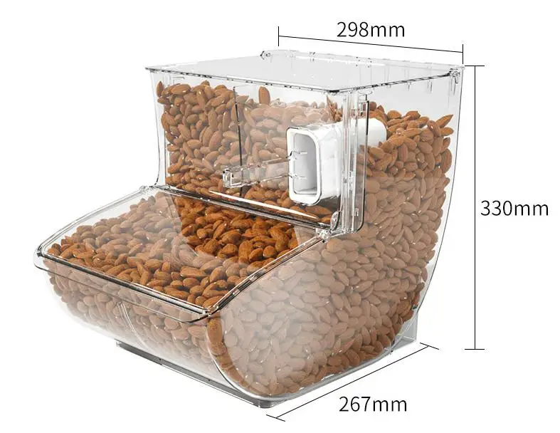 Acrylic candy box  candy bin nuts display containers nuts container food storage bin  bulk food bin with scoop