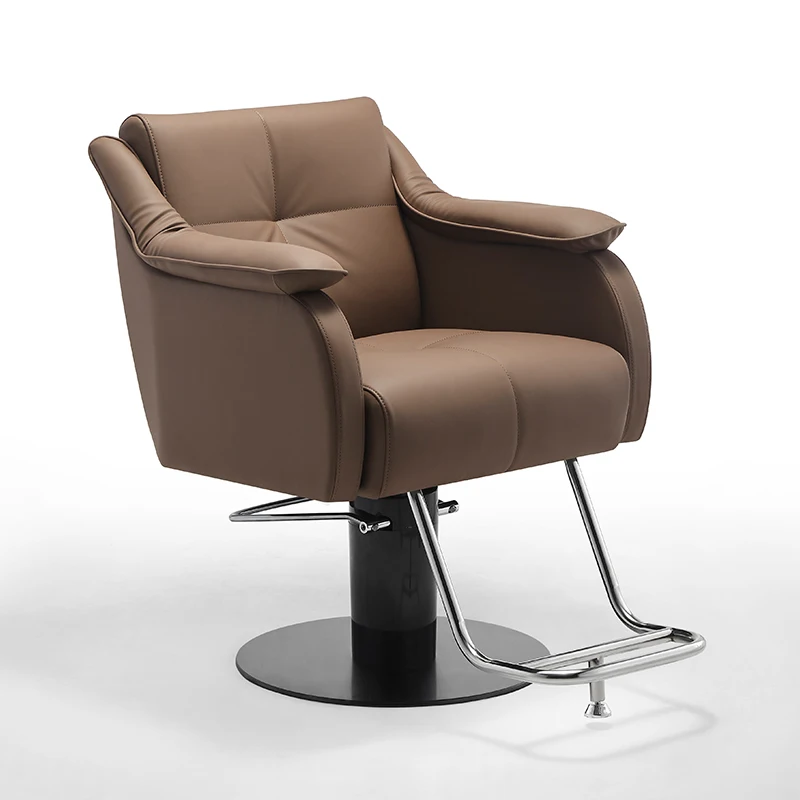 Reclining salon styling chairs white  barber chair vintage hairdressing chair frame shampoo unit