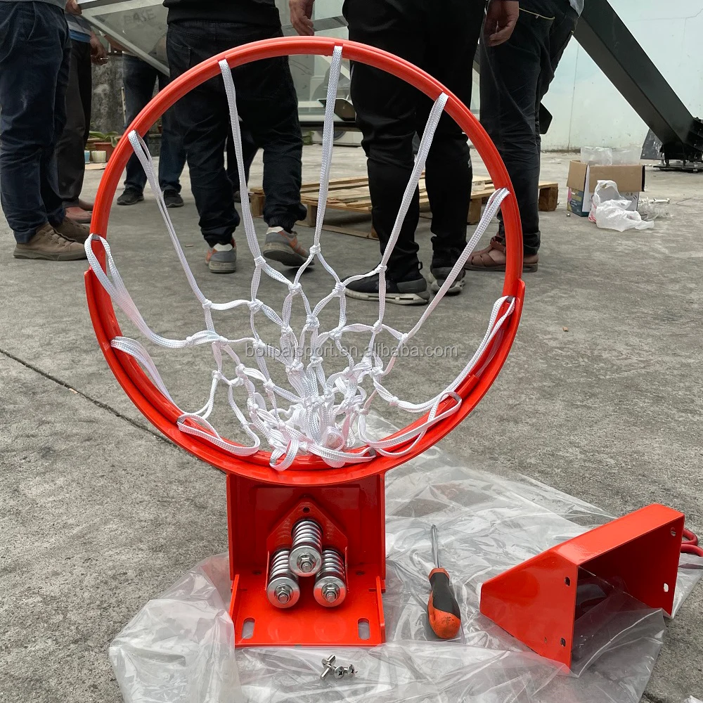 5'x4' and 5'x5' professional 3 spring180-degree positive lock breakaway basketball rim hoop for outdoor