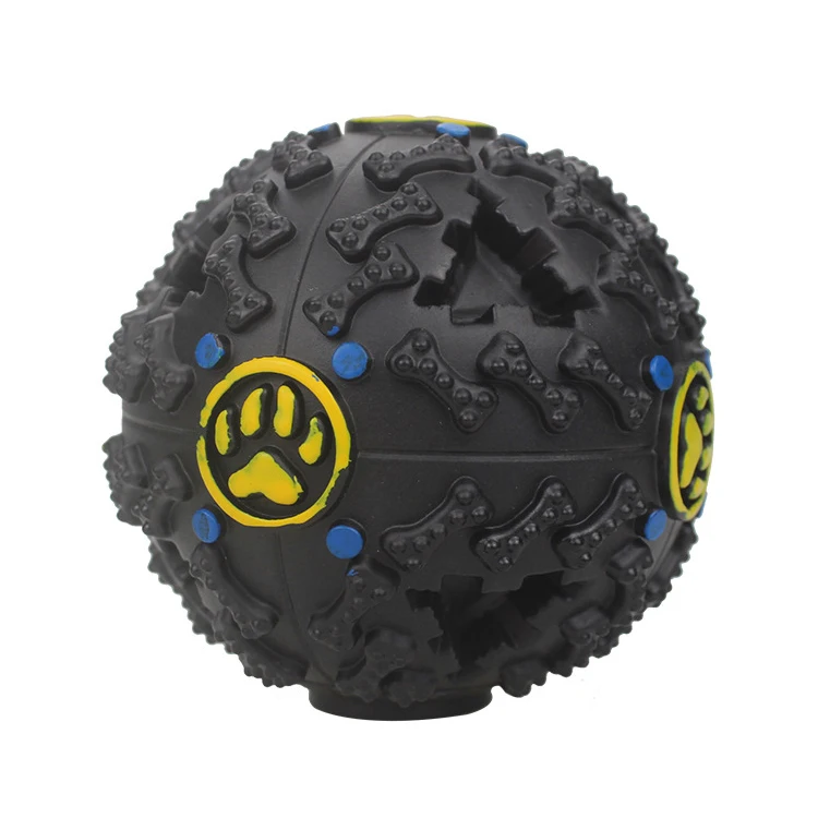 Interactive Dog Vocal Toy Pet Chew Barking Ball with Funny Sounds Plastic Cat Teaser in TPR and Rubber Materials