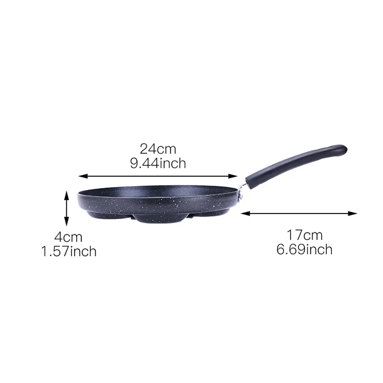 EXW price Hot Selling Multi Function 4 Holes Non-Stick Breakfast Pancake Cooking Egg Frying Pan