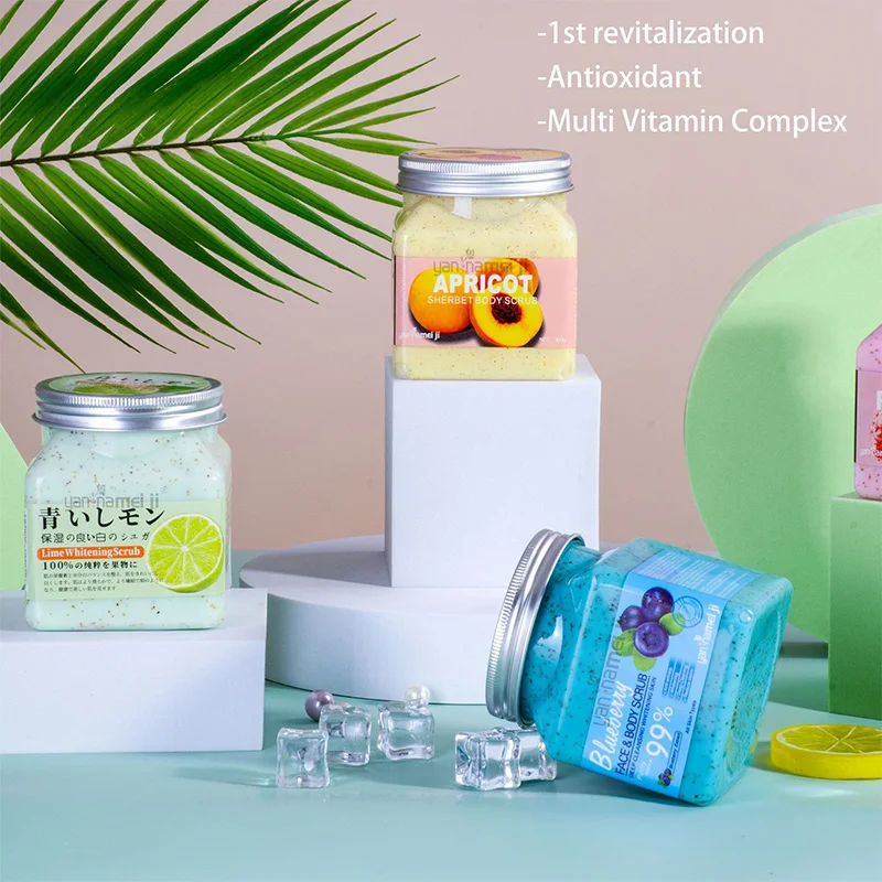 Oem Wholesale Price Fruit Scrub Natural Whitening Sugar Body Scrub Organic Body Care Exfoliator Body Scrub