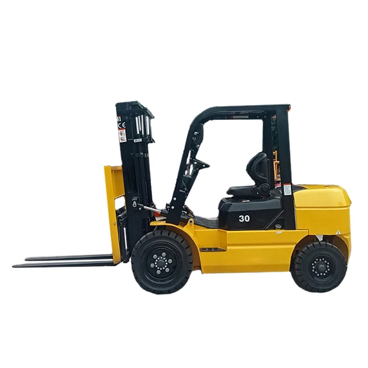 China Forklift CPCD30 Heli Forklift 3 Ton Diesel Forklift Trucks with 3 Stage Mast and Rubber Tires