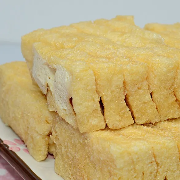 Yangzhou Factory Wholesaler Deep Fried Bean Curd Frozen Marinated Bean Curd Fried Tofu