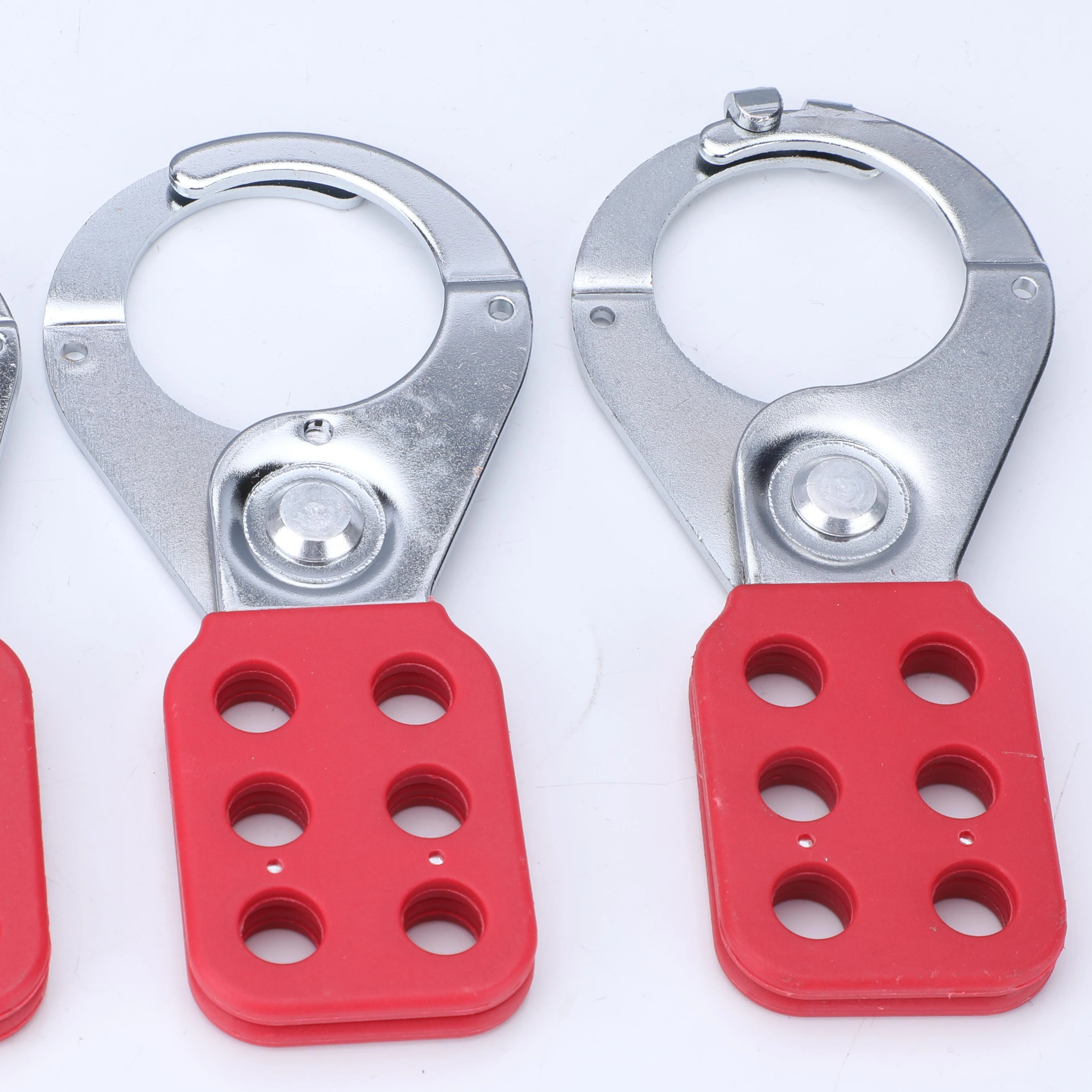 
good price 6 Holes Red nylon insulation lockout hasp for Overhaul of industrial equipment 
