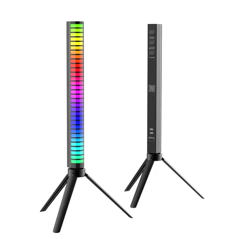Usb Battery Rechargeable Led Rgb Sound Control Pickup Rhythmic Light Music Level Voice Activated Rhythm Lamp