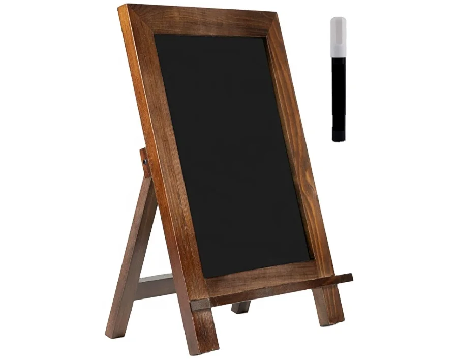 Rustic decorative Wooden Frame Standing Chalkboard Sign Magnetic Memo Board wooden blackboard