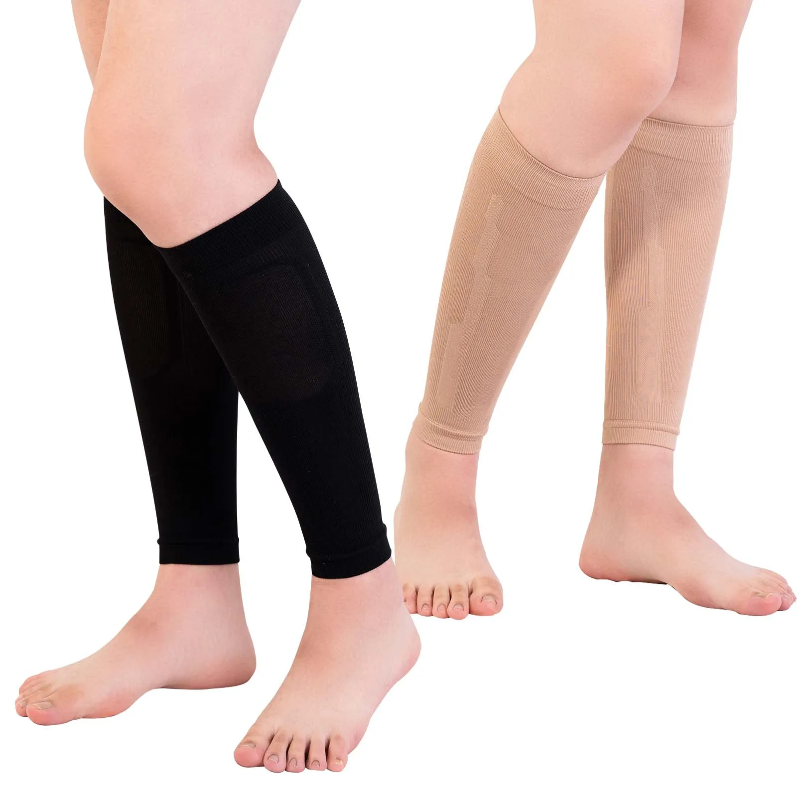 best calf compression sleeve for varicose veins 20-30mmhg womens wide calf compression socks bare feet