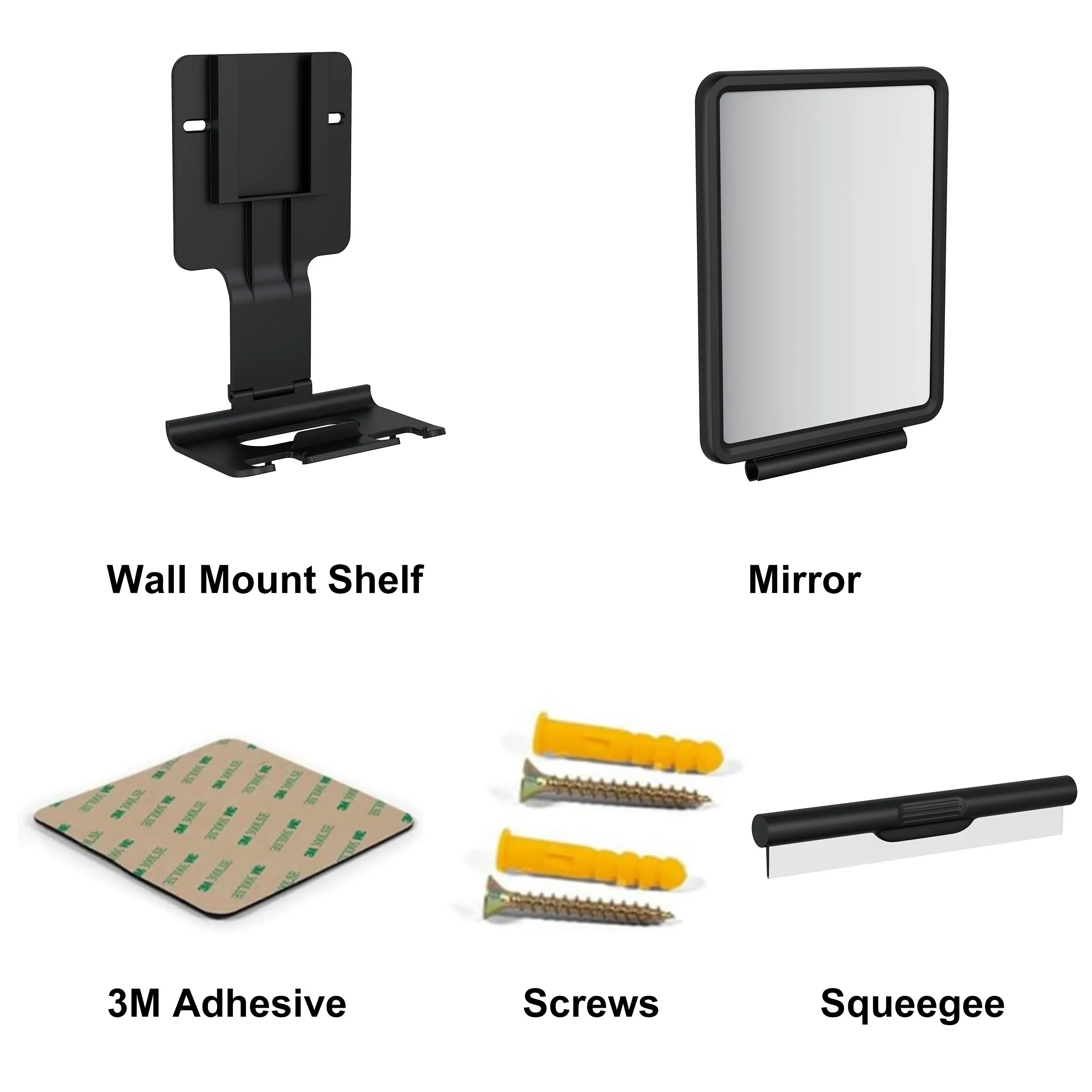 Custom Logo Square Anti Fog Shatterproof Adjustable Razor Holder Fogless For Bathroom Shaving Shower Mirror