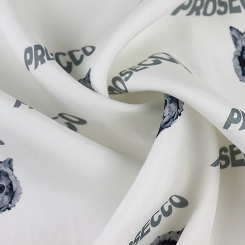 Double Faces Twill Digital Printing 134gsm 56% Viscose 44% Rayon Fabric For Women Dress