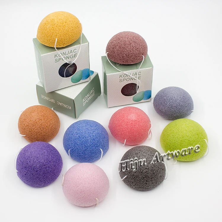  Оптовая продажа мягкая губка Konjac в форме шара Loofah для душа детской ванны