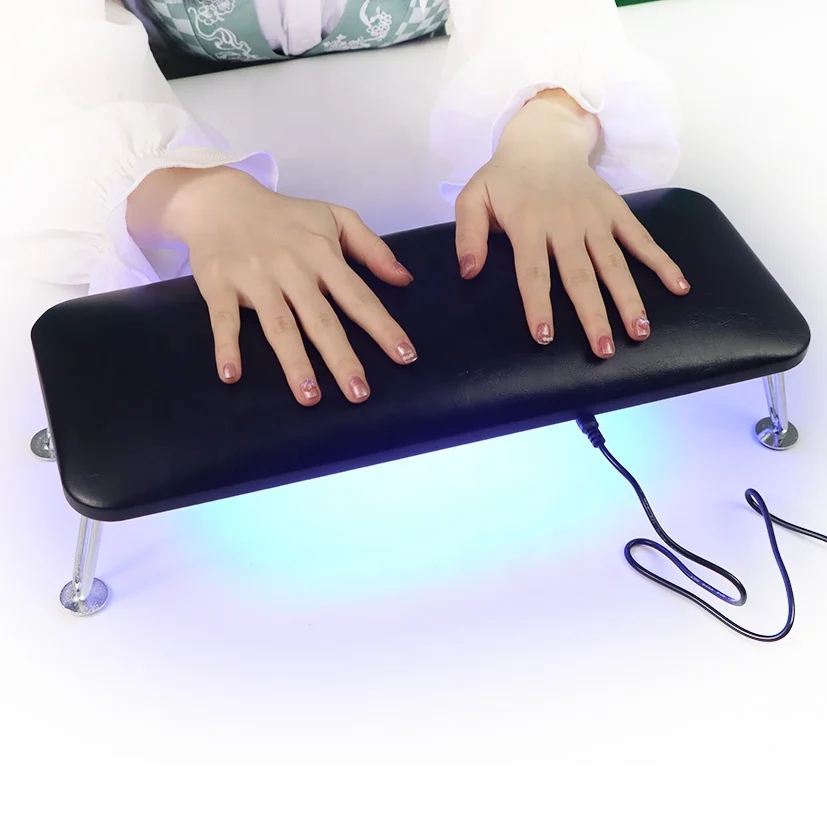 Iksbeauty 2 in 1 Portable UV LED Light Lamps Professional Electric Gel Nail Light Lamp Dryer Machine Both Hand Black Hand Pillow