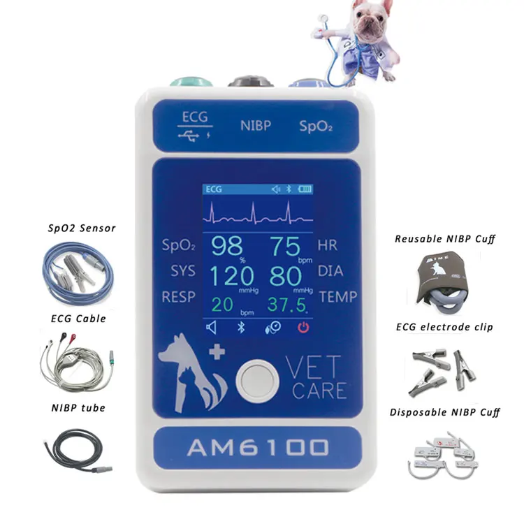 BERRY Vital signs monitor Portable etco2 veterinary vital signs monitor Veterinary multi-parameter vital signs monitor