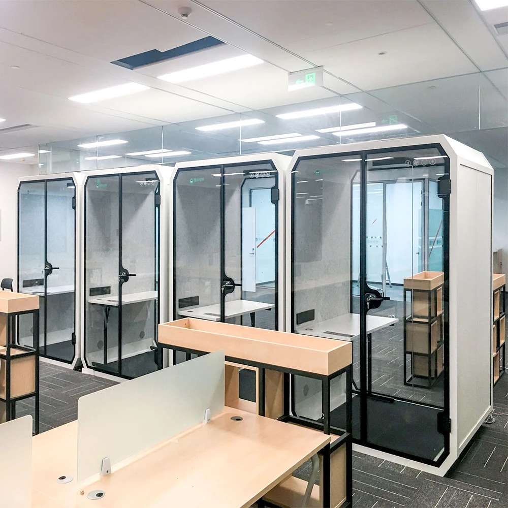 Modern Office Furniture Home Pod Portable Studio Work Sound Proof Mobile Soundproof Single Person Office Pods
