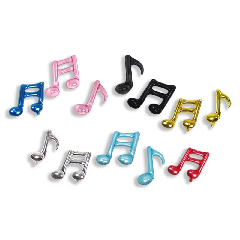 8 points 16 points music notation balloon notes aluminium foil balloon used for dispatching concert wedding decoration