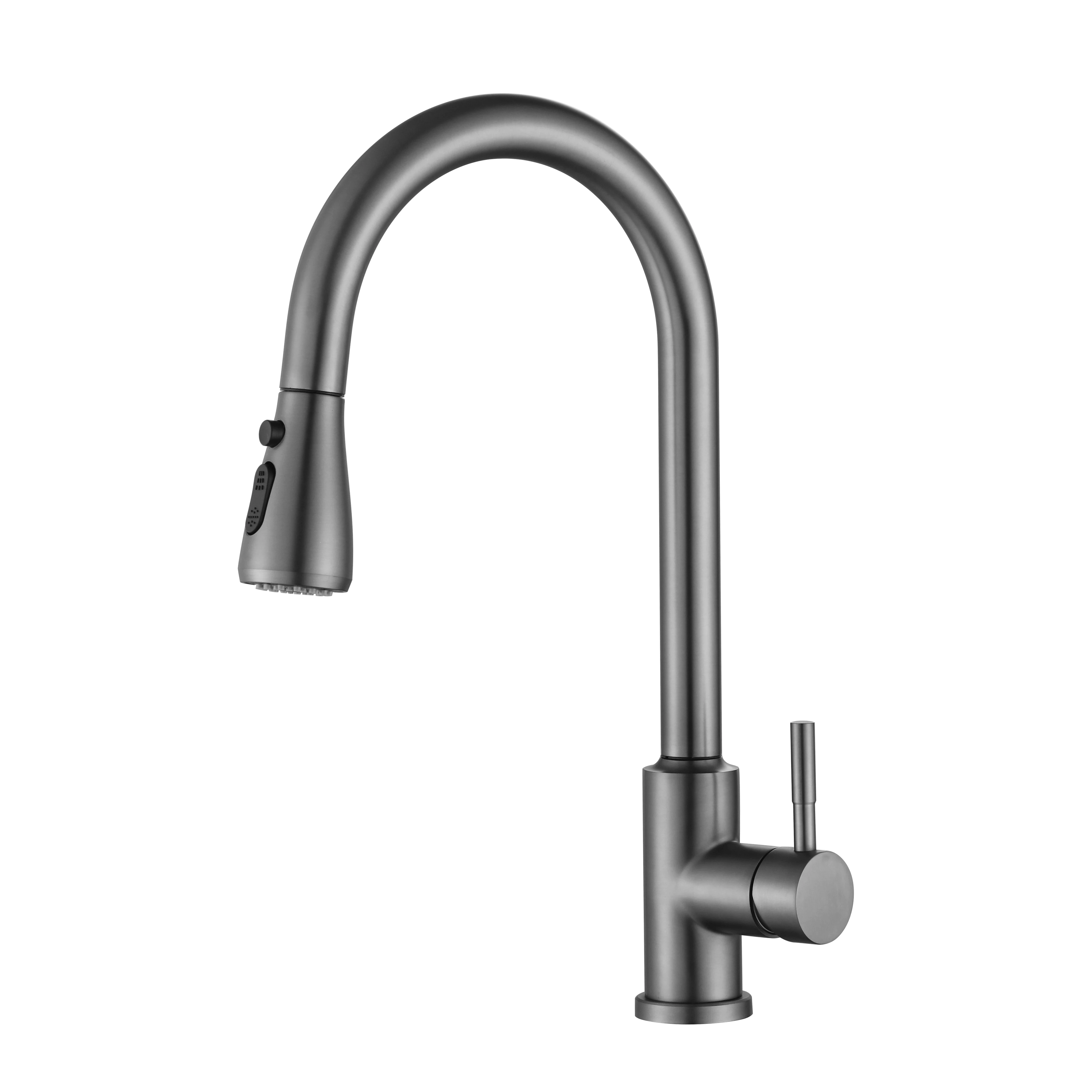 304 Stainless Steel Kitchen Sink Water Gun gray Pull Out Smart Touch Sensor Kitchen Faucet