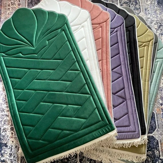 anti slip muslim velvet prayer rug memory foam flannel prayer rug with sponge
