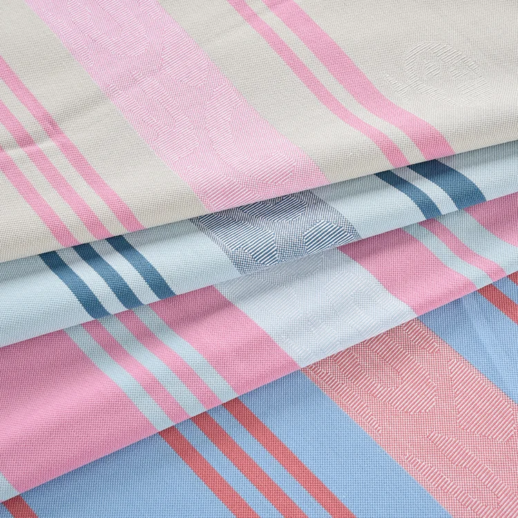 Oem Design Manufacturing Yarn Dyed Knit Fabric Manufacturer 95% Cotton 5% Spandex Polo Fabric