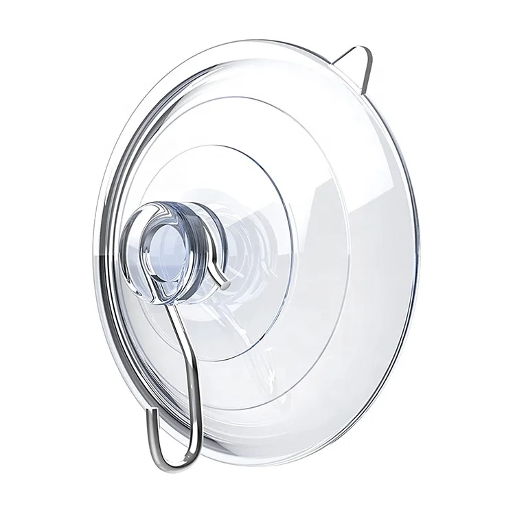 Присоски из прозрачного ПВХ 2 5 дюйма с металлическими крючками пластиковые настенные крючки кухонные присоски Huks