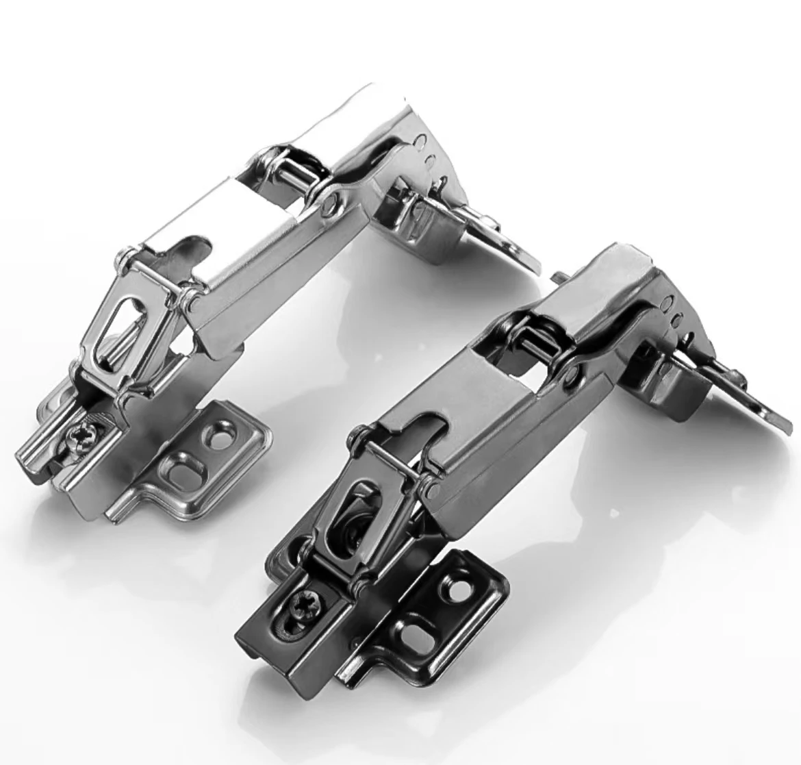 Nickel Electroplating Ash Black hinge cabinet Wardrobe spring mute thickened hinge furniture hardware