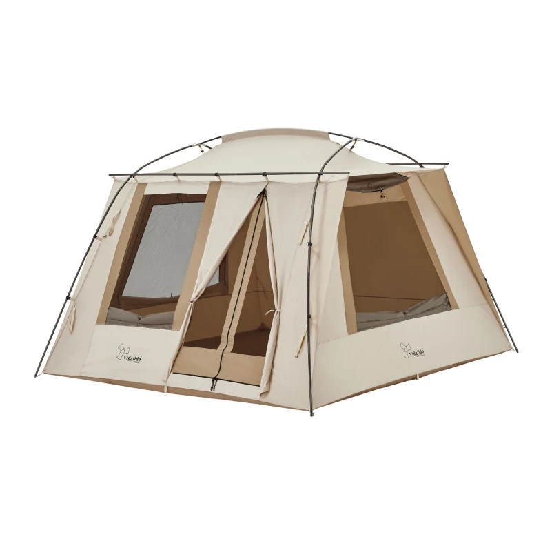 Vidalido Singhi  House Outdoor Exquisite Camping Retro Tc Cotton Luxury American Bow Multi-Person Camping Tent