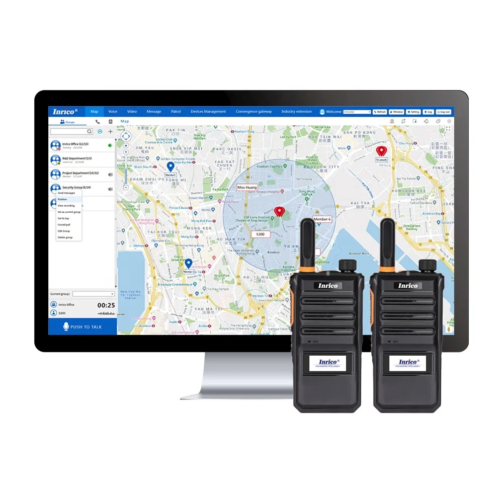 Inrico T620 Прямая Заводская цена GSM/WCDMA/LTE сеть рация мобильный телефон с рацией GPS