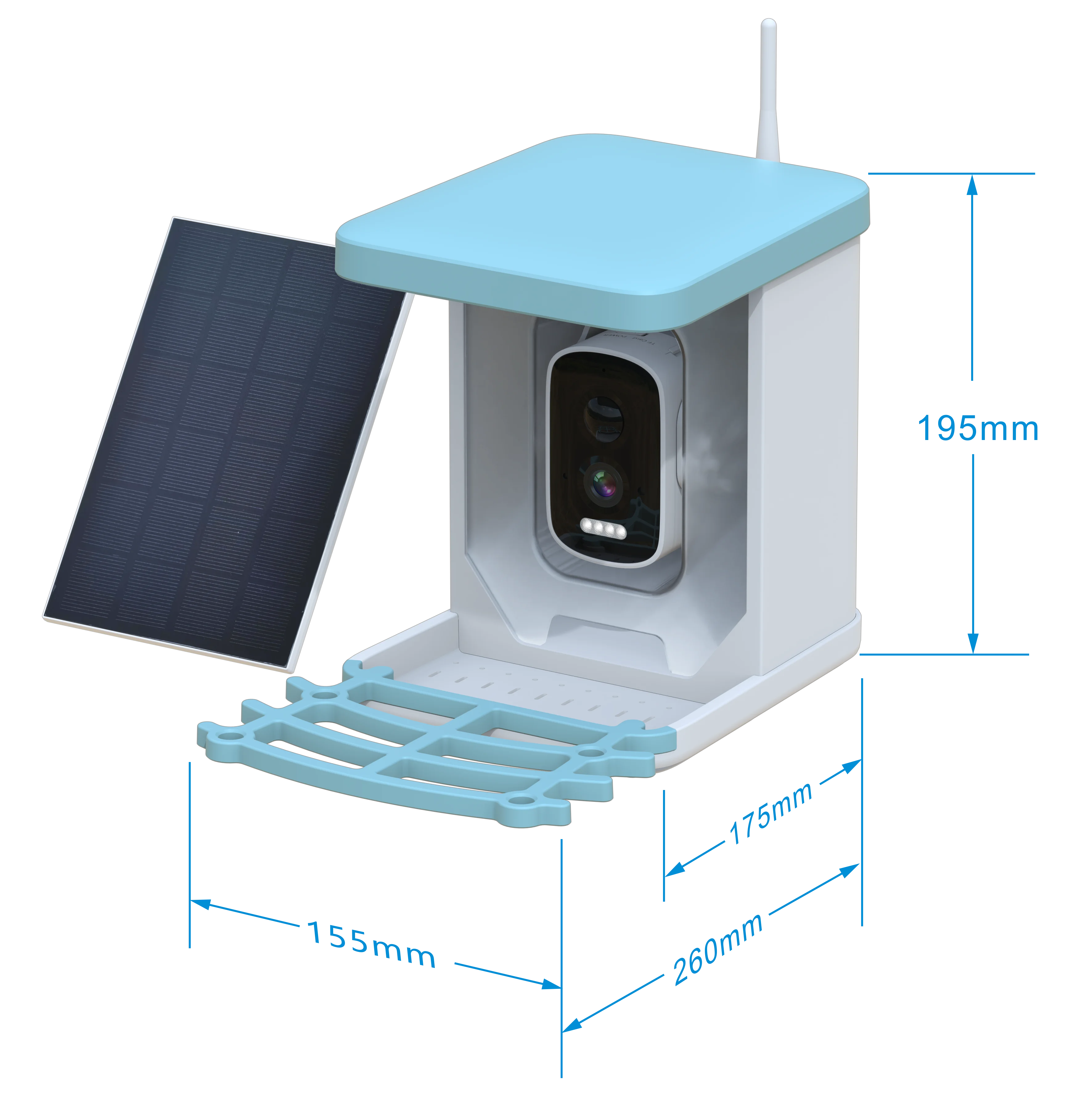 Solar Powered 1080P HD Live Video Playback on Phone AI Identify +10,000 Bird Species 2.4G WiFi Smart Bird Feeder For Outdoor