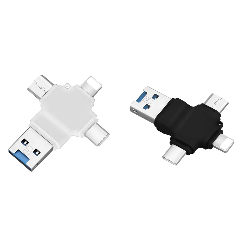 
4 in 1 USB Flash Drive OTG External Storage Memory Stick USB for Micro USB Type C TF/SD for Android Iphone 