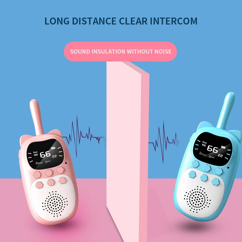 Handheld Kids Walkie Talkies Baby  Two Radio Electronics Children Walkie Talkie Long Range Factory Wholesale