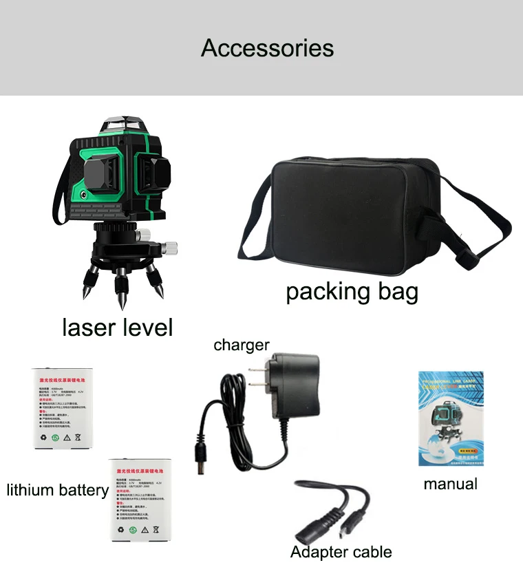  Professional New Arrive 3D 12 lines nivel laser level line with function Angle