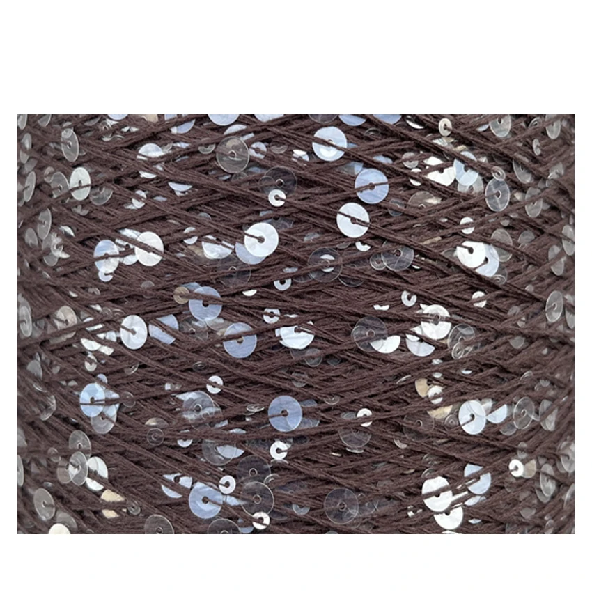 188 colour Spot stock, Welcome to buy , 1kg 3mm+6mm 100% cotton yarn special Sequin yarn DIY hand woven Rag doll knitting