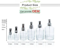 Manufacturer Glass Perfume bottles 200ml Spray bottles packaging for Perfume OEM with logo printed or hot foiled