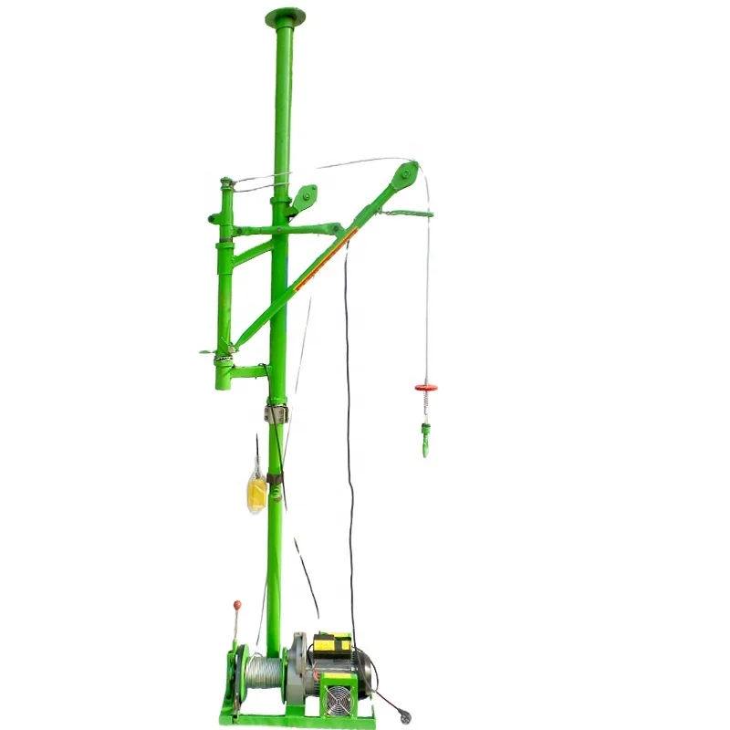 Крытый легкий вес Электрический строительный мини-кран для подъема материалов автомобиля Clutch-500KG-30M-Fast