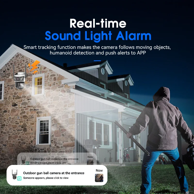 Anywii Wifi Ip Hd 8x Zoom Wireless Outdoor Powered Security Network Cameras 4mp Cctv Ptz Camera