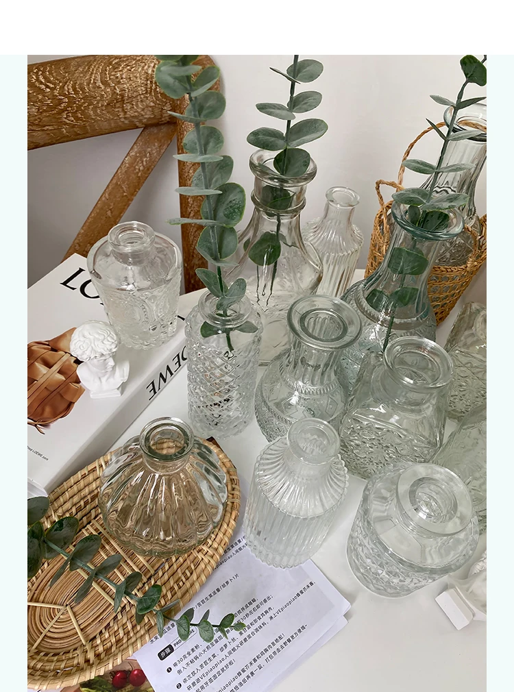 ins eucalyptus leaf branch small fresh  artificial  green plant artificial flower ornament flower arrangement Nordic style