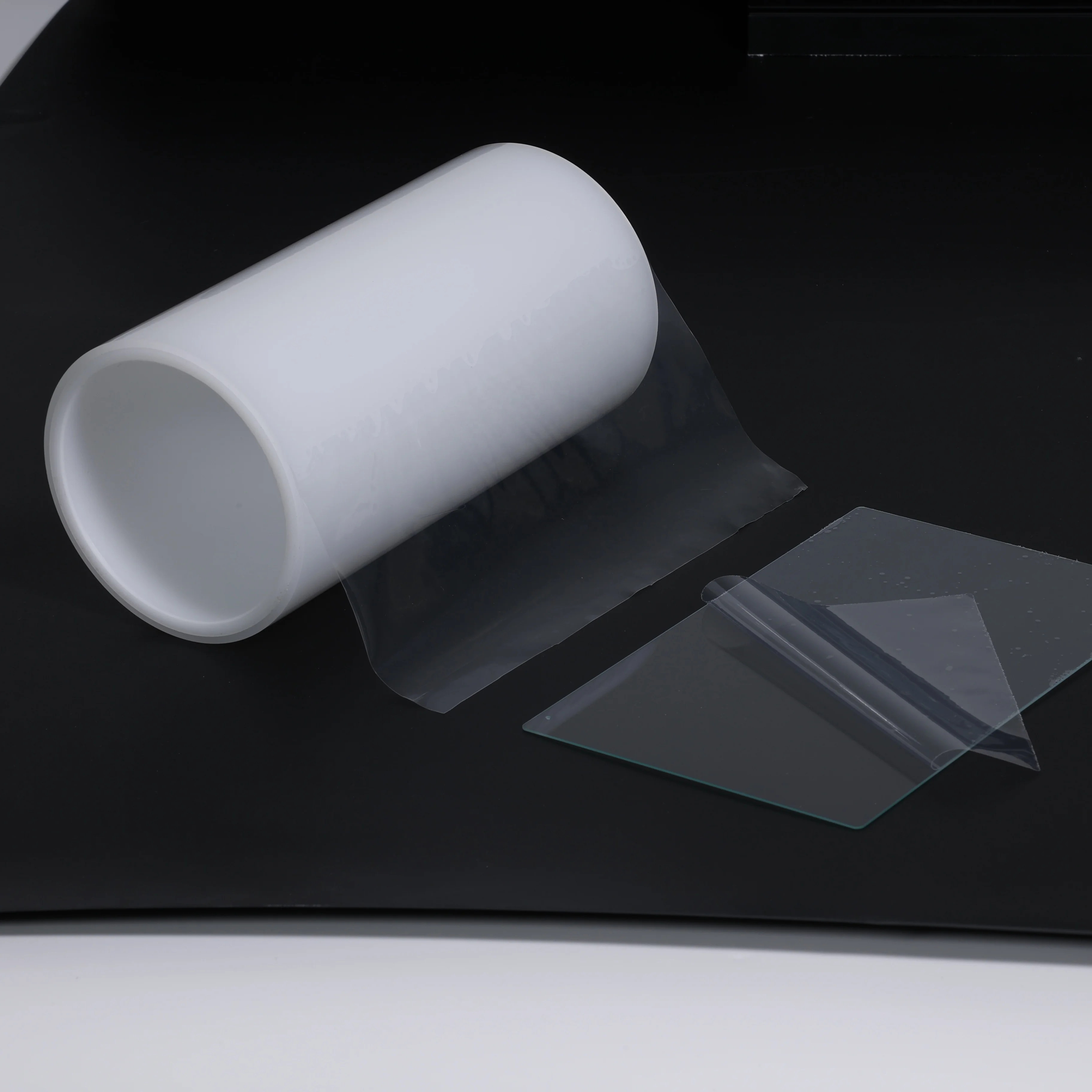 High gloss plastic acrylic smooth surfaces flexible clear transparent color pe self-adhesive film