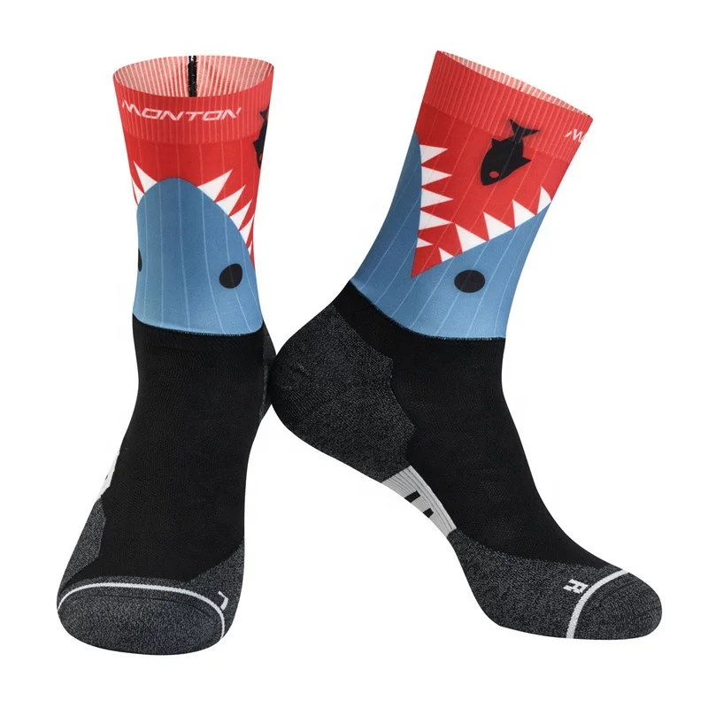 Pro Sport Team Road Bike Bicycle Sublimated Custom Printed Logo Aero Cycling Riding Socks